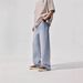 Men's Light Blue Relaxed Fit Straight Leg Jeans - Vintage Washed Denim Pants For Casual Wear_mkmklike.com