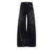 Men's Retro Distressed Denim Jeans High End Wide Leg Loose Street Style With Whiskers And Studded Details New Style_mkmklike.com