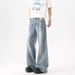 Men's Washed Denim Jeans High Street Loose Fit Straight Leg Casual Pants For Teen Boys Fashion Trends_mkmklike.com