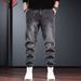 Men's American Retro Harem Jeans 2026 Autumn Winter Casual Trendy Cargo Style With Jogger Knees_mkmklike.com