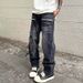 Men's High Street Cargo Jeans – Oversized Straight-Leg Workwear Pants With Utility Pockets & 90s Grunge Aesthetic_mkmklike.com