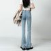 Women's High-Waisted Flared Jeans – Stretchy, Slimming, & Floor-Length For Petite To Plus Size_mkmklike.com