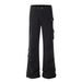 American High Street Vibe Strappy Slightly Flared Jeans For Men, Spring/autumn Slimming Rookie Workwear Straight-leg Pants For Men_mkmklike.com