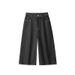 American High Street Style Raw Denim Cropped Jeans For Men, New Summer Loose Wide-leg Couple's Trendy Casual Shorts_mkmklike.com