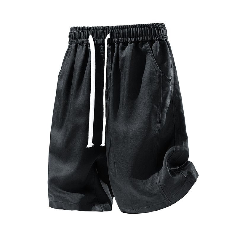 Men's Lyocell Denim Shorts | Elastic Waist Breathable Casual Summer Shorts With Pockets, Lightweight Straight Leg Cargo Shorts_mkmklike.com