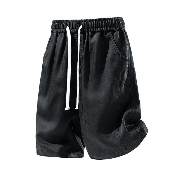 Men's Lyocell Denim Shorts | Elastic Waist Breathable Casual Summer Shorts With Pockets, Lightweight Straight Leg Cargo Shorts_mkmklike.com