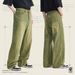 Men’s Retro Green Wide-Leg Jeans – Slimming Straight Fit, Mid-Rise Casual Pants (XS-XL)_mkmklike.com