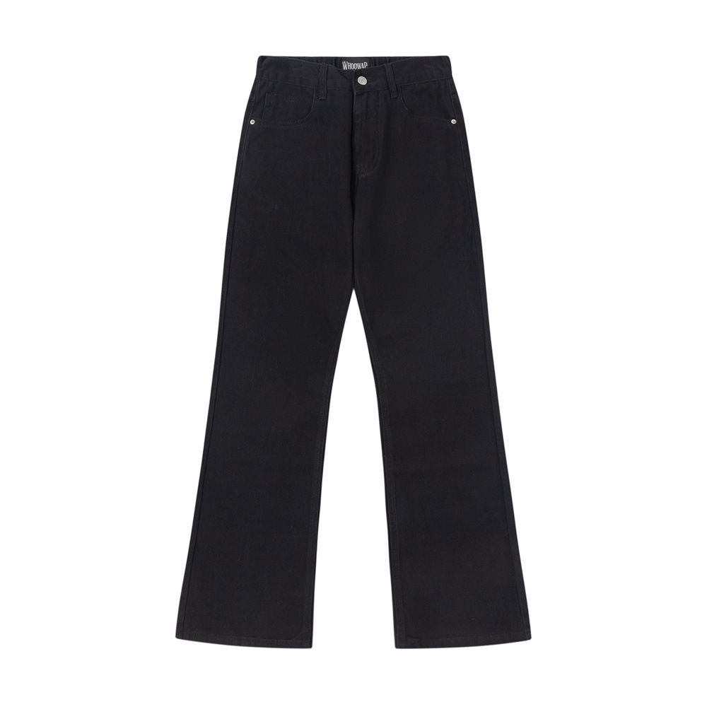 Flared Vibe Trendy Brand Men's Solid Color Simple Versatile Loose Wide-Leg Long American Style Hippie Casual Pants_mkmklike.com