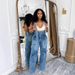 Women's High-Waisted Wide-Leg Overalls – Vintage Denim Jumpsuit (Relaxed Fit, Adjustable Straps, Casual Chic Style)_mkmklike.com