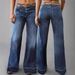 Women's High Waist Flared Jeans Stretchy Denim Pants With Color Block Design Slim Fit Comfortable Casual Trousers For Women_mkmklike.com