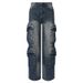 Trendy Brand New Washed Vintage Work Flared Pants Jeans American High Street_mkmklike.com