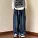 Men's Japanese Style Oversized Wide Leg Jeans Summer Harem Lantern Cargo Pants American Retro Style_mkmklike.com