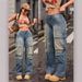 Women's Clothing Women's Relaxed Fit Straight Leg Jeans | Classic Blue Washed Denim | Comfortable Cotton Blend | Casual & Office Wear_mkmklike.com