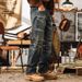Classic Vintage Heavyweight Straight Leg Jeans Relaxed Fit Washed Denim Five-Pocket Design, Mid Rise, Non-Stretch, Comfortable Casual Pants_mkmklike.com