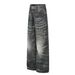 Men's High-End Feel Straight Leg Jeans High Street Style Hand Washed Whisker Texture Loose Fit Denim_mkmklike.com