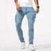 Men's Workwear Jeans With Multiple Pockets - Durable & Stylish Casual Trousers For Everyday Wear, Comfortable Fit For All-Day Use_mkmklike.com