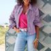 Women's Slim-Fit Denim Jacket – Vibrant Summer Colors, Lightweight & Stylish For Casual & Streetwear Looks_mkmklike.com