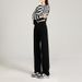 Black High-waisted Wide-g Jeans For Women, Straight Cut, Loose Fit, Slimming, Floor-ngth Pants, Casual And_mkmklike.com