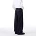 "Unisex Vintage Washed Wide Leg Jeans, Retro High Waisted Straight Denim Pants With Curved Hem & Distressed Details, 90s Streetwear Baggy Trousers"_mkmklike.com