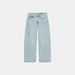 Women's Straight Leg High Waisted Patchwork Jeans Washed Denim Baggy Pants European American Style_mkmklike.com