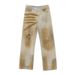 Men's Vintage Washed Jeans – Distressed Muddy Yellow High Street Baggy Pants (6 Sizes, No Stretch, Straight Cut For Streetwear & Grunge Looks)_mkmklike.com