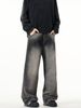 Men's Clothing Men's American Retro Washed Gray Jeans - Relaxed Straight-Leg Hip-Hop Streetwear For Couples (Available In Plus Sizes)_mkmklike.com