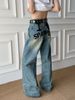 Men's Clothing Straight Casual Trendy Washed Sports Handsome High Street Loose Pants_mkmklike.com