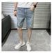 Men's Clothing Denim Shorts Summer Thin Loose Trendy Breeches Ripped Casual Five Point Mid Length Pants_mkmklike.com
