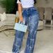 Autumn Winter Women's Fashion Tassel Denim Jeans Button Decoration Loose Straight Jeans European American Style_mkmklike.com