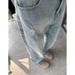 Men's Lightning Wash Distressed Jeans - Retro Straight Leg Flared Trousers, Vintage American Style For Spring & Autumn_mkmklike.com