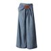 High Waist Wide Leg Jeans For Women With Leather Tag Detail - Relaxed Fit Flowy Palazzo Pants For Casual & Chic Style_mkmklike.com