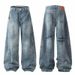 Baggy Distressed Jeans – Vintage Washed Streetwear Denim Pants With Raw Hem & Relaxed Fit (S-3XL, Light Blue, Unisex Y2K Aesthetic)_mkmklike.com