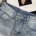 Summer Denim Shorts for Women High-Waisted Slimming Straight Leg with Letter Design And Frayed Edges Niche Correct Version 2026_mkmklike.com
