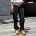 Women's Clothing new hot girl high end black cat whisker straight jeans simple and versatile_mkmklike.com