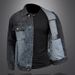 Loom Europe Station 2023 Autumn New Washed Trendy Brand Color Block Casual Denim Jacket Men's Turn-Down Collar Coat_mkmklike.com