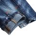 Men's Clothing Men's High Street Style Ripped Patchwork Painted Ornaments Slim Fit Mid Waist Jeans Fashion Trousers_mkmklike.com