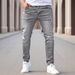 Men's Stretchy Slim Fit Casual Jeans American Style Distressed Skinny Trendy And Popular Comfortable Denim_mkmklike.com