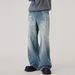 Men's Distressed Ink Splash Jeans - Loose Fit Straight Leg High Street Pants With Vintage Wash & Streetwear Style_mkmklike.com