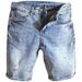 Men's Clothing Summer Slim Trend Men's Beggar Hole Washed Old Denim Shorts Korean Version Ins Straight 5 Point Pants_mkmklike.com