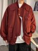 Wine Red Pilot Men's Autumn Loose Trendy Vintage American R-Star Submachine Jacket_mkmklike.com