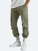 Men's cargo pants drawstring multi-pocket casual pants_mkmklike.com