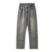 Factory Direct Sales New Retro American Jeans Men's Mud Yellow Elastic Waist Sports Jeans Large Size Straight Pants_mkmklike.com