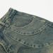 American Stle Vintage Washed Denim Scimitar Pants Men Heav Stitching Split Deconstructed Loose Wide Leg Trousers_mkmklike.com