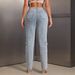 Women's Clothing Ins New Multi Pocket Workwear Denim Trousers_mkmklike.com