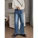 Men's Wide Leg Blue Jeans Spring Summer Korean Style Trendy Loose Straight Leg Pants Versatile_mkmklike.com