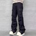 Trendy Men's Spring And Autumn New Style Letter Jeans Hip Hop Ins Trend High Street Fashion Cool Long Pants_mkmklike.com