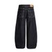 Fit Scimitar Jeans Trendy Brand High Street Vibe Design Green Decoration Loose Wide-Leg Men's Long Pants_mkmklike.com