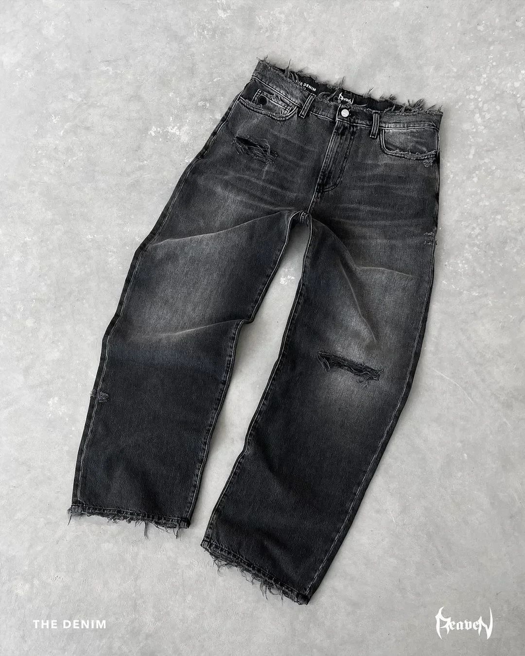 Unisex European American Style Washed Distressed Solid Color Jeans Y2K Street Fashion Casual mid Waist Straight Long Pants_mkmklike.com