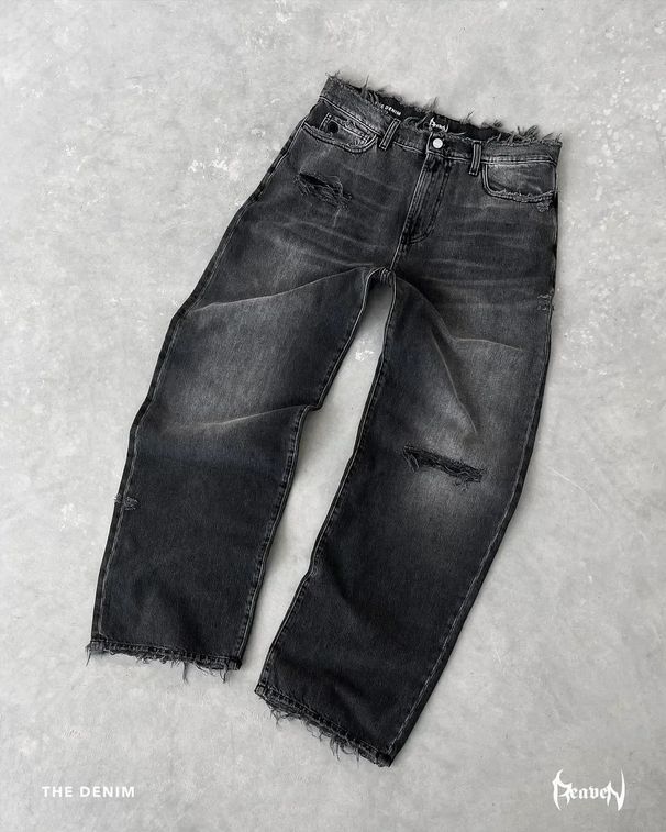 Unisex European American Style Washed Distressed Solid Color Jeans Y2K Street Fashion Casual mid Waist Straight Long Pants_mkmklike.com