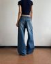 Men's Clothing Retro Parisian Button Design Jeans Bamboo Texture Unisex Stylish Cool Pants_mkmklike.com